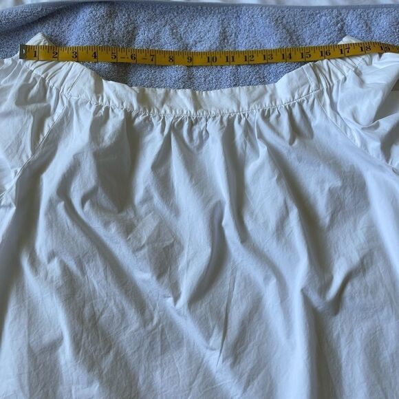 3/$25 MADEWELL White Clean Off the Shoulder Top.Size L - Picture 13 of 14